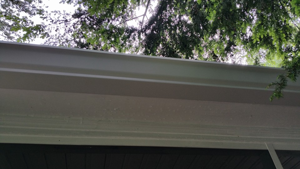 Gutters on a Sandy Springs GA Home - Before Pressure Washing