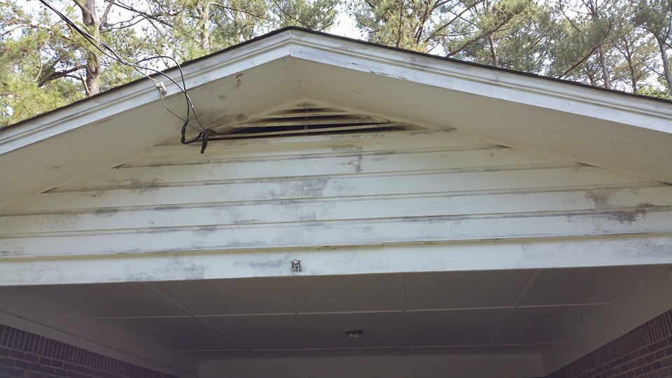 Siding on a Sandy Springs GA Home - Before Pressure Washing