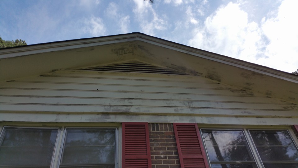Siding on a Sandy Springs GA Home - Before Pressure Washing