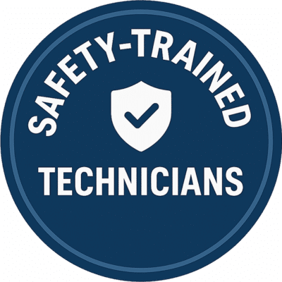 Safety Trained Technicians.