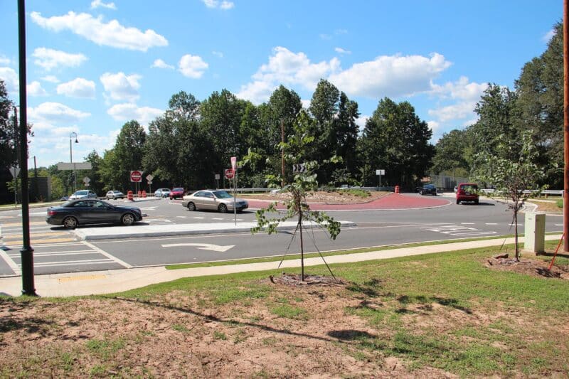 Riverside Drive Roundabout in Sandy Springs.